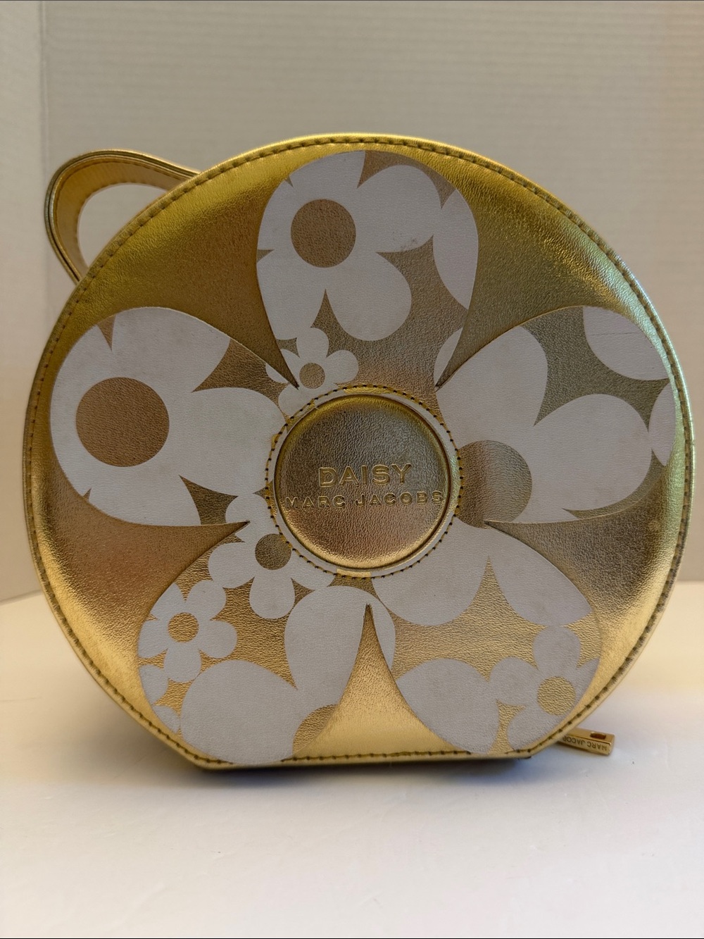 Marc Jacobs Gold Daisy Round Structured Bag
